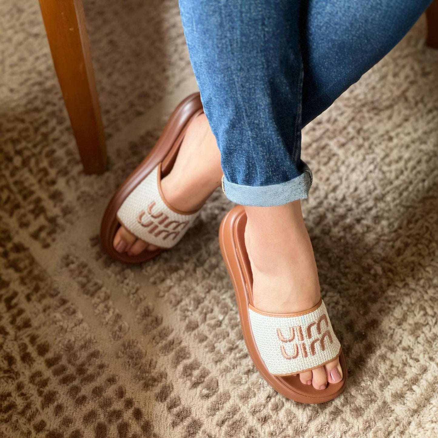 Miu Miu Sandales à logo appliqué