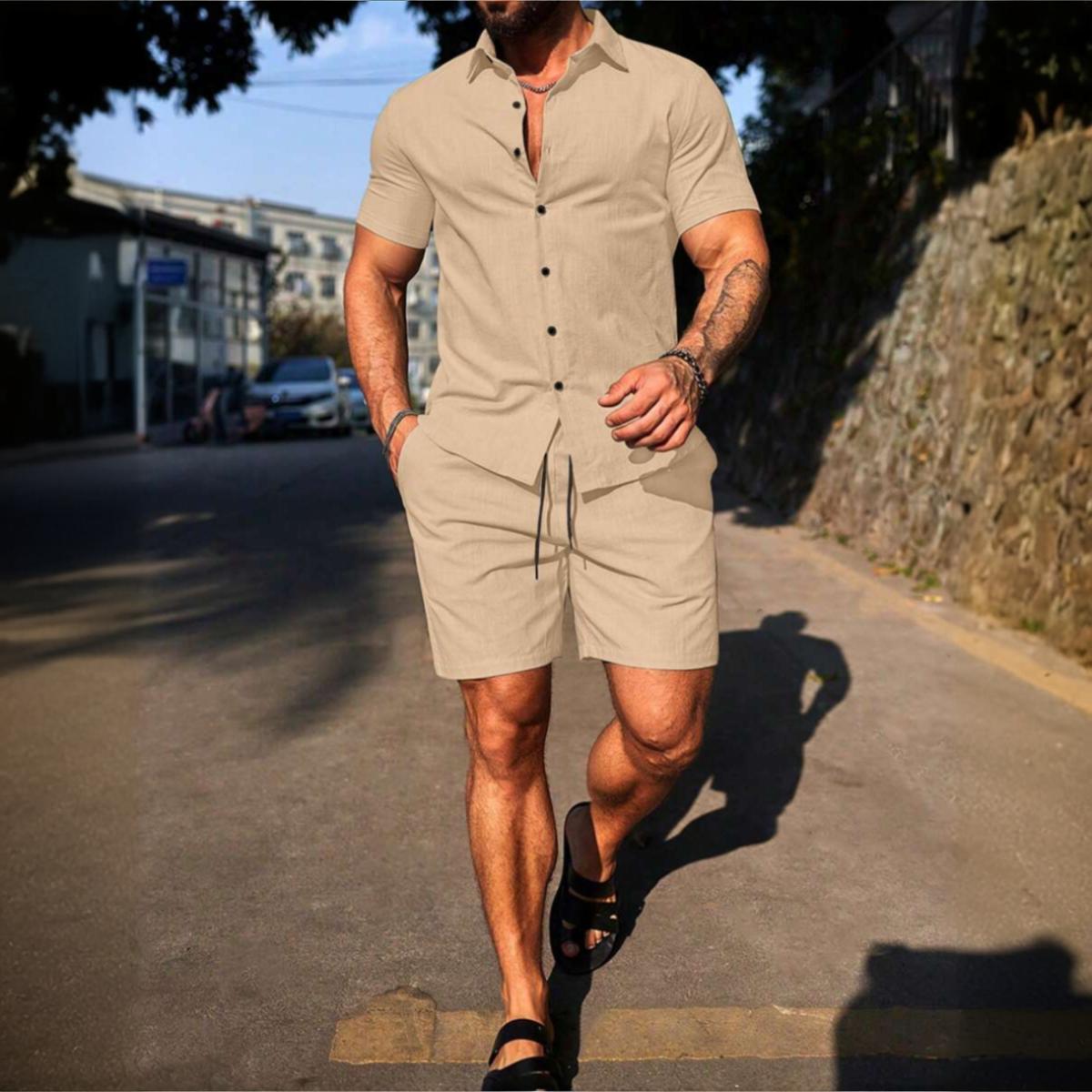 Ensemble 2Pcs Lin Pour Homme