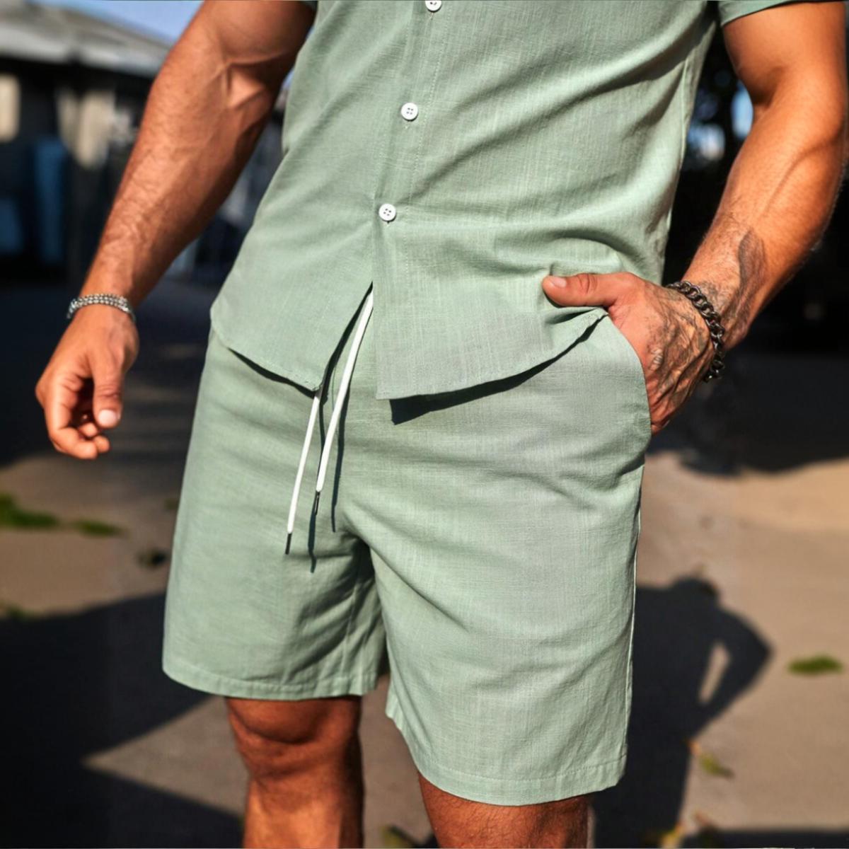 Ensemble 2Pcs Lin Pour Homme