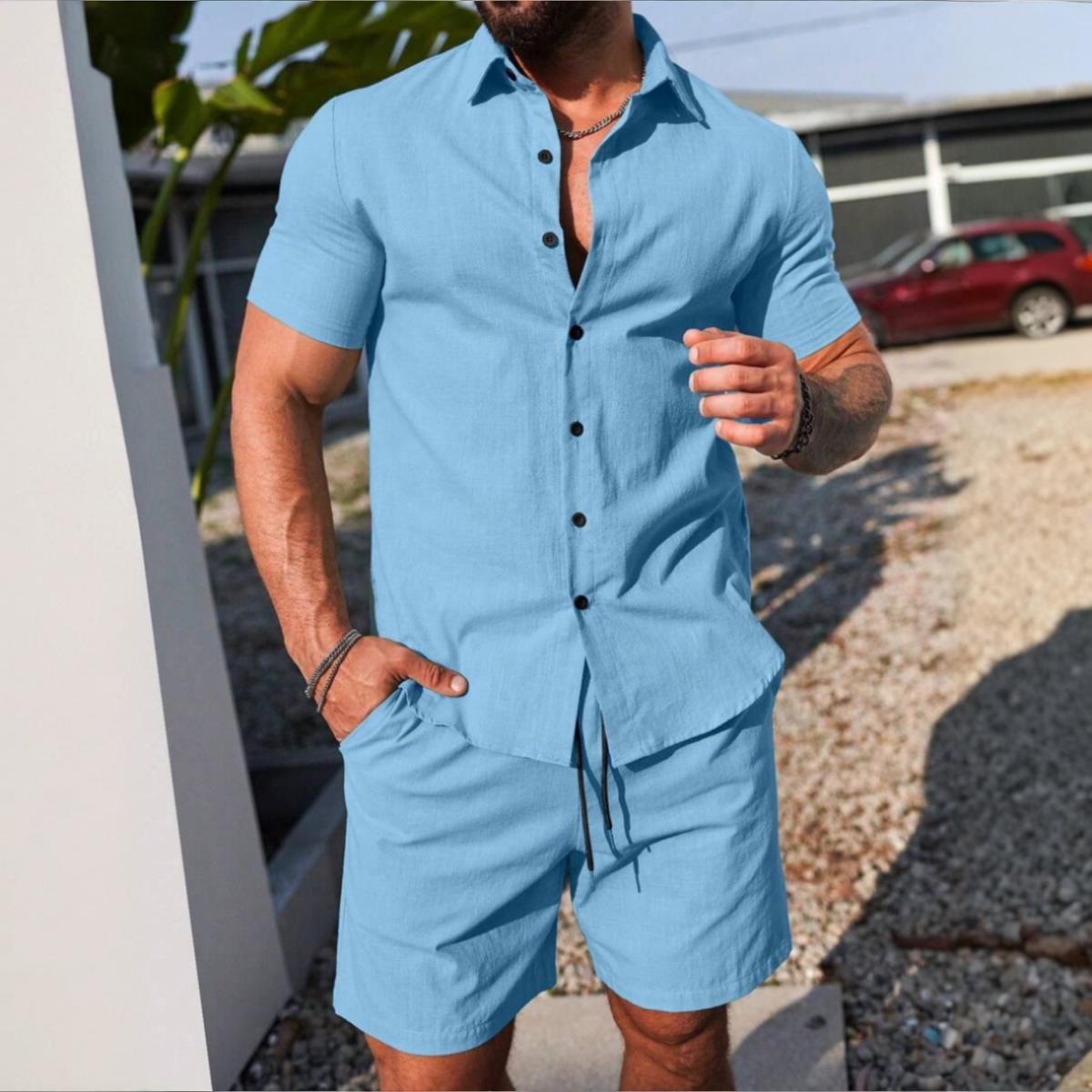 Ensemble 2Pcs Lin Pour Homme
