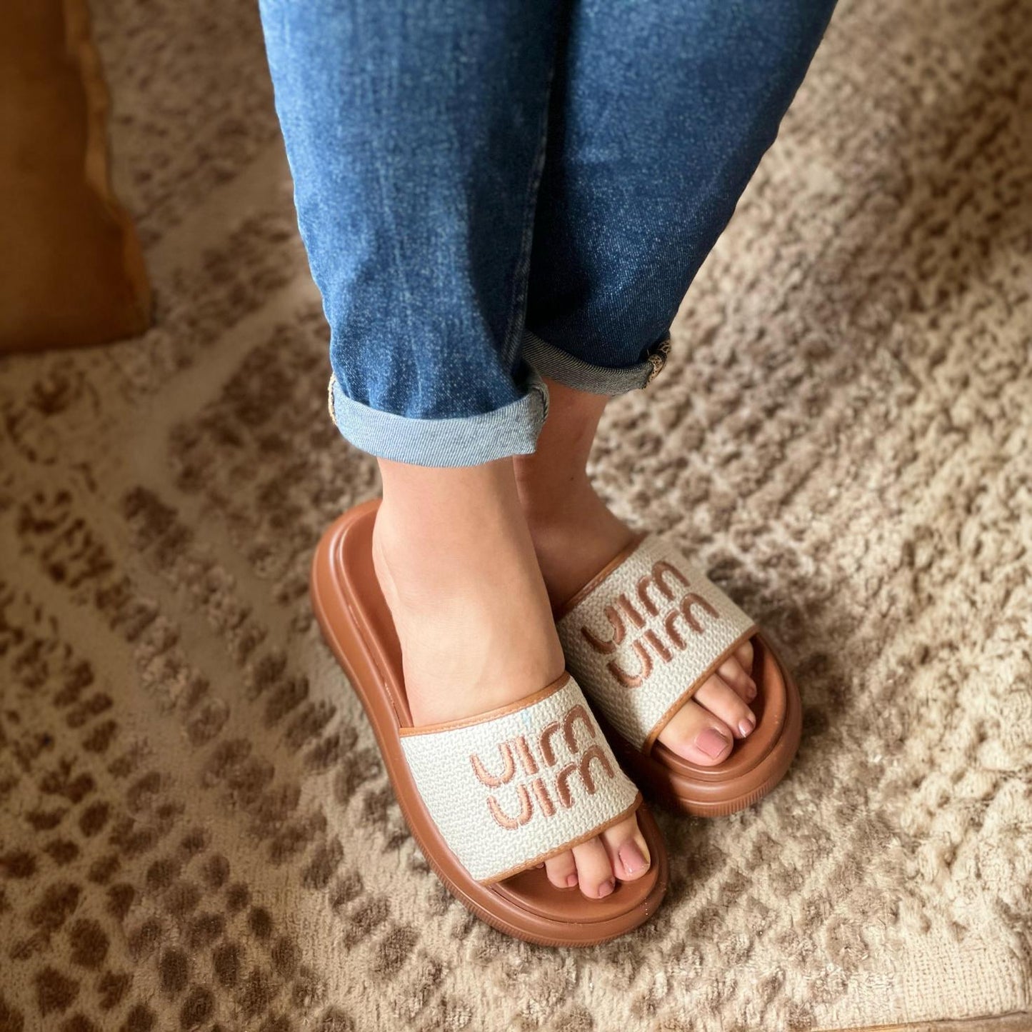 Miu Miu Sandales à logo appliqué