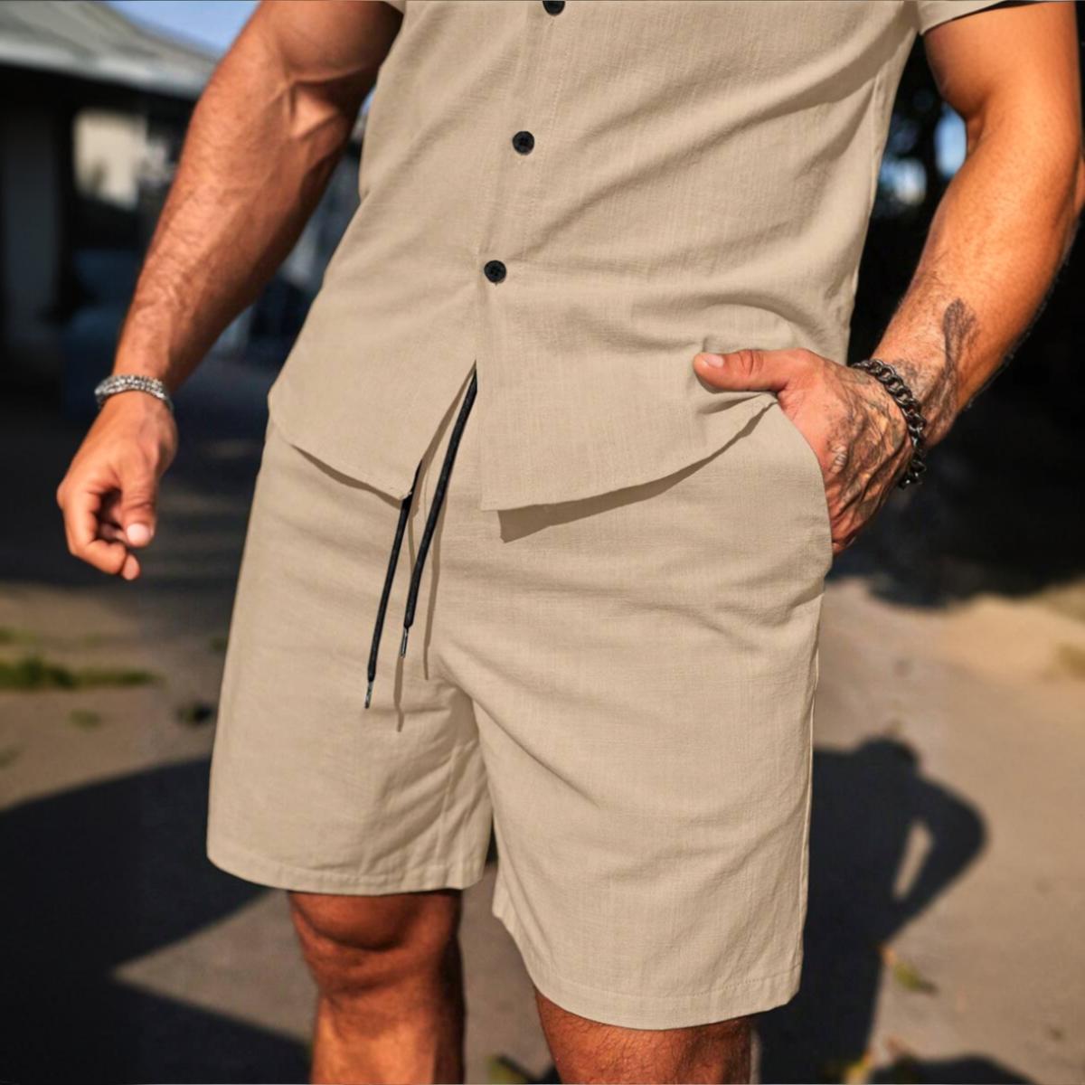 Ensemble 2Pcs Lin Pour Homme
