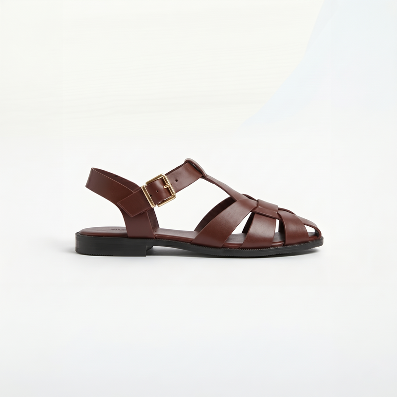Sandales en cuir style pêcheur