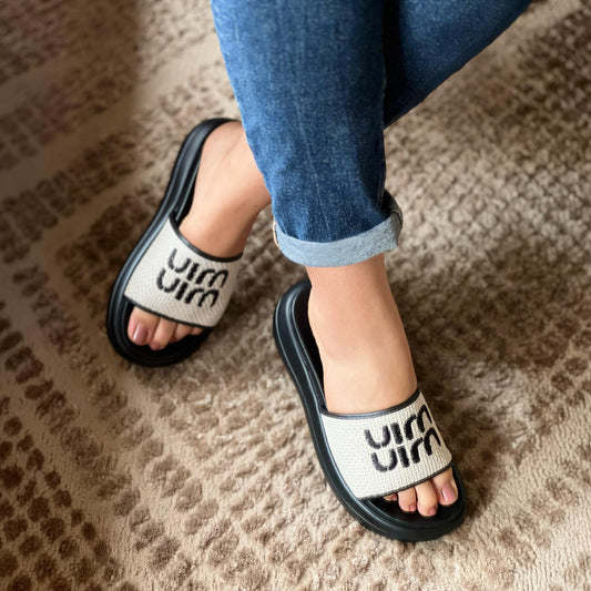 Miu Miu Sandales à logo appliqué