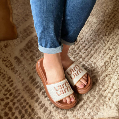 Miu Miu Sandales à logo appliqué